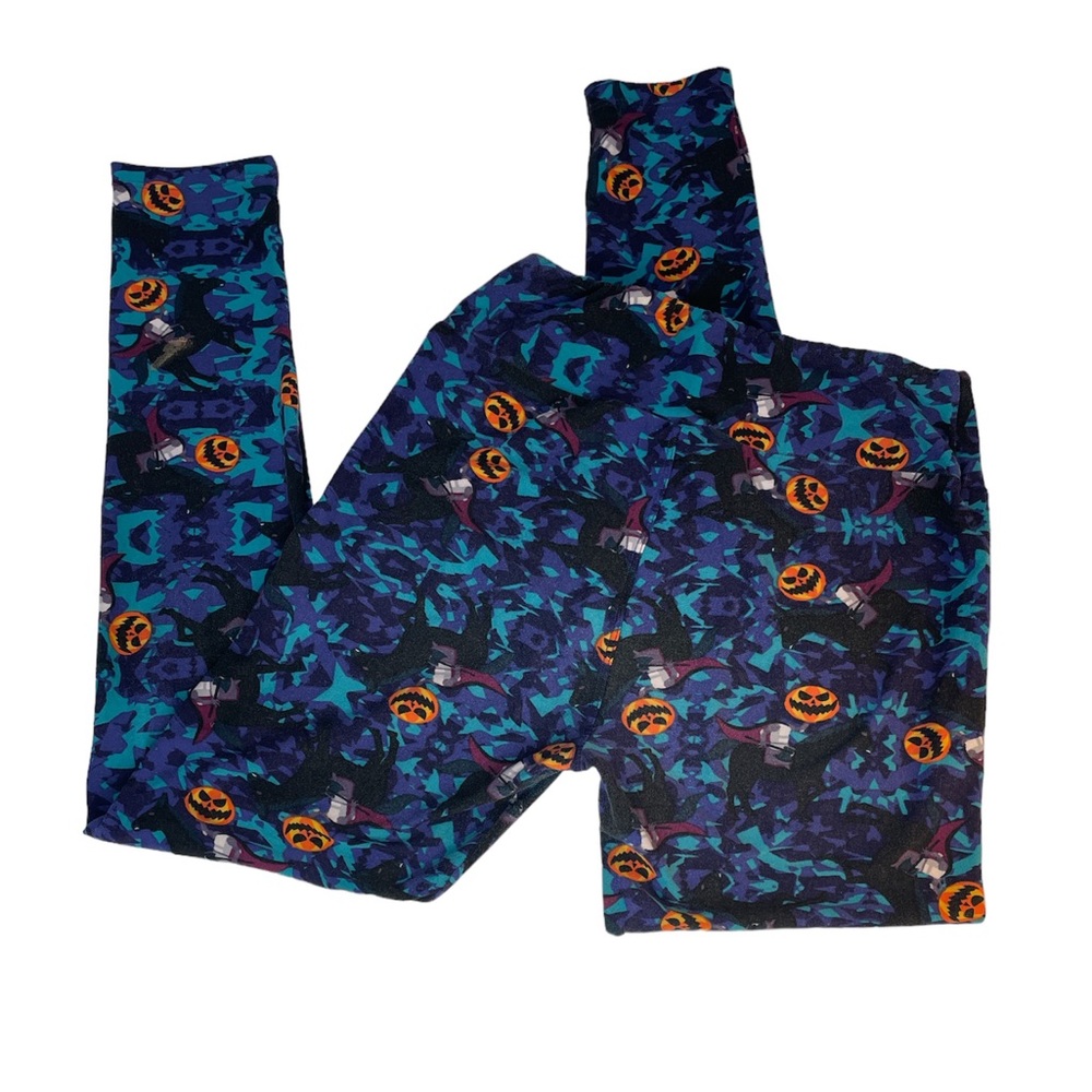Halloween jack-o-lantern headless horseman sleepy hollow spooky festive legging